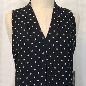 NWT VINCE CAMUTO BLACK POLKA DOT DRESS SIZE M